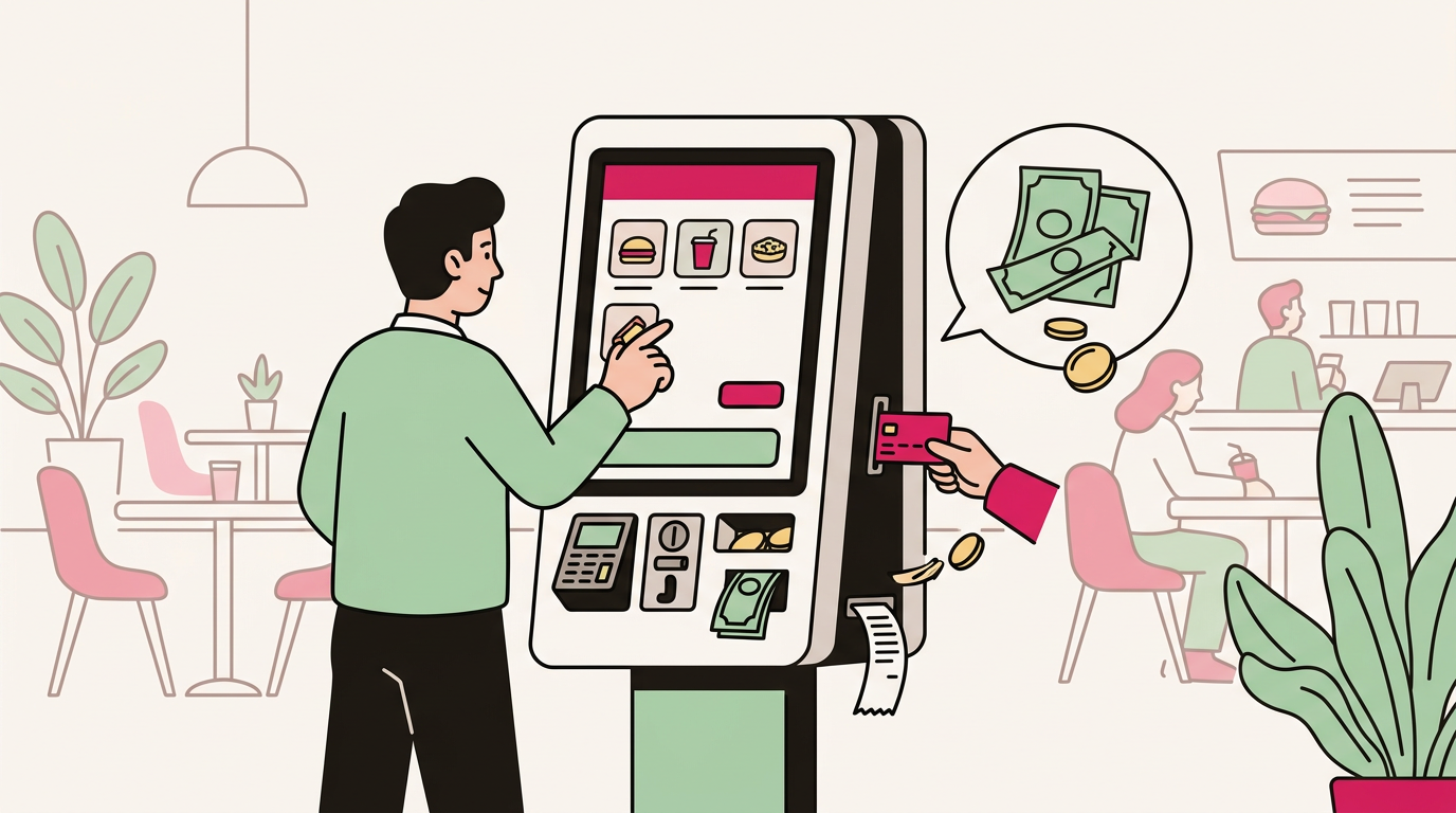 Borne de commande avec monnayeur intégré : espèces et carte sur un seul terminal