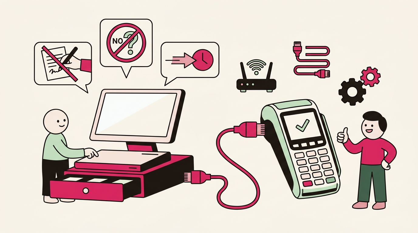 Comment connecter une caisse à un TPE · connecter caisse et TPE
