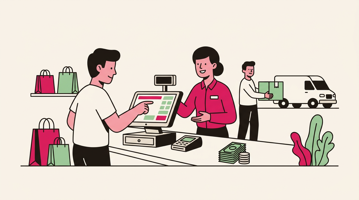 Illustration cartoon, Où acheter sa caisse enregistreuse ? Contactez Solution Caisse