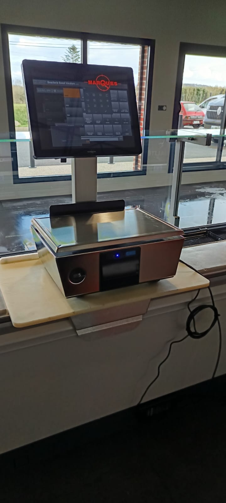 Écran vendeur de la balance BM5 ARM pendant une pesée